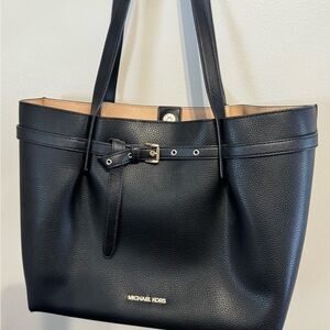 Michael Kors Emilia Black Pebbled Leather Tote